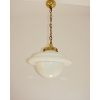 Mid-century vintage pendant lamp z mlecznego szkła